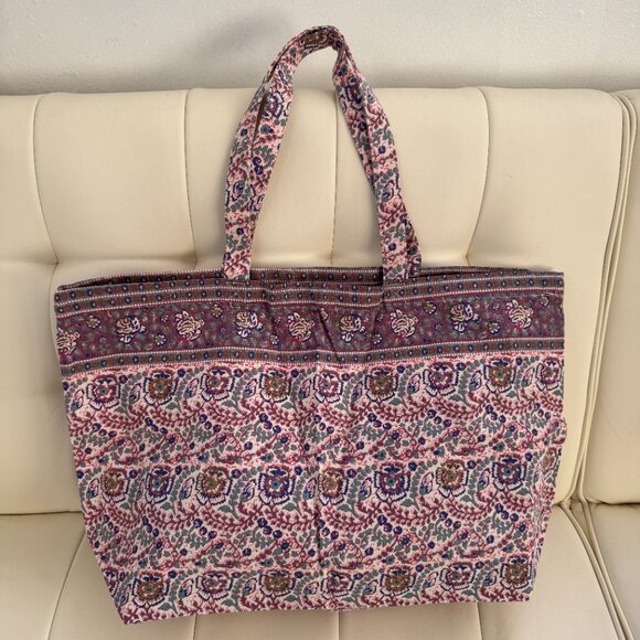Sézane x Sea New York limited edition tote bag, pink Emilia paisley print, NWOT - Picture 2 of 4